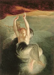 Titania encuentra el anillo mágico en la orilla, de 